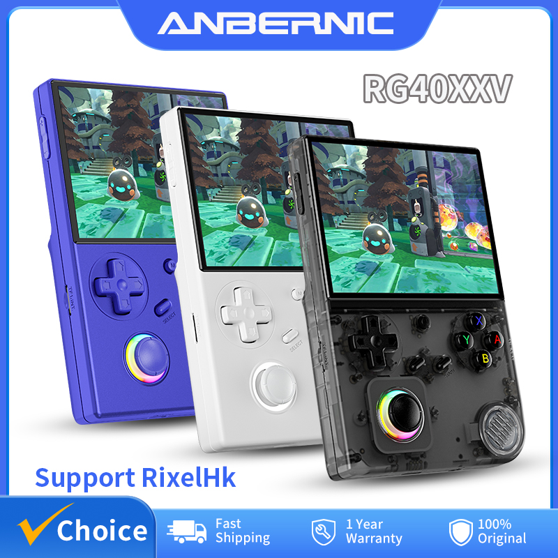 Retro Gaming Arcade Console - ANBERNIC RG40XXV Retro คอนโซลเกมมือถือ 4 ''หน้าจอ
