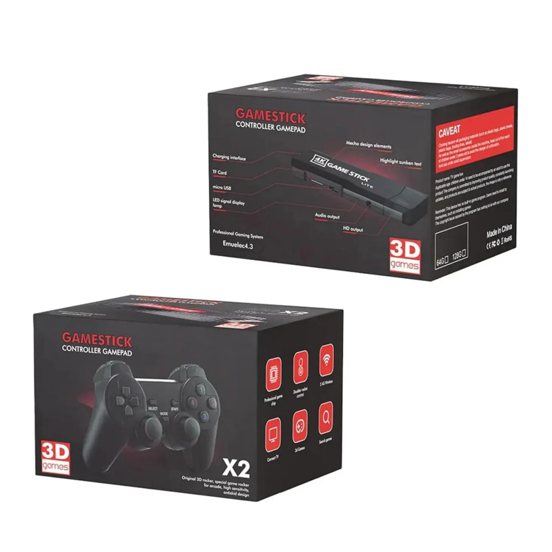 Retro Gaming X2 - คอนโซลวิดีโอเกมย้อนยุค-X2 พลัส 4K เกมสติ๊ก 3D HD