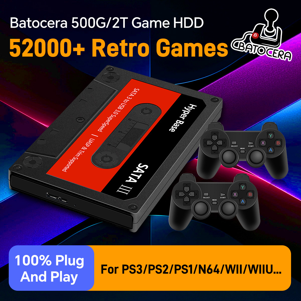 Retro Gaming Emulator Pc - ฮาร์ดไดรฟ์เกมเรโทร Batocera 500G พร้อมเกมกว่า 48,000 เกม