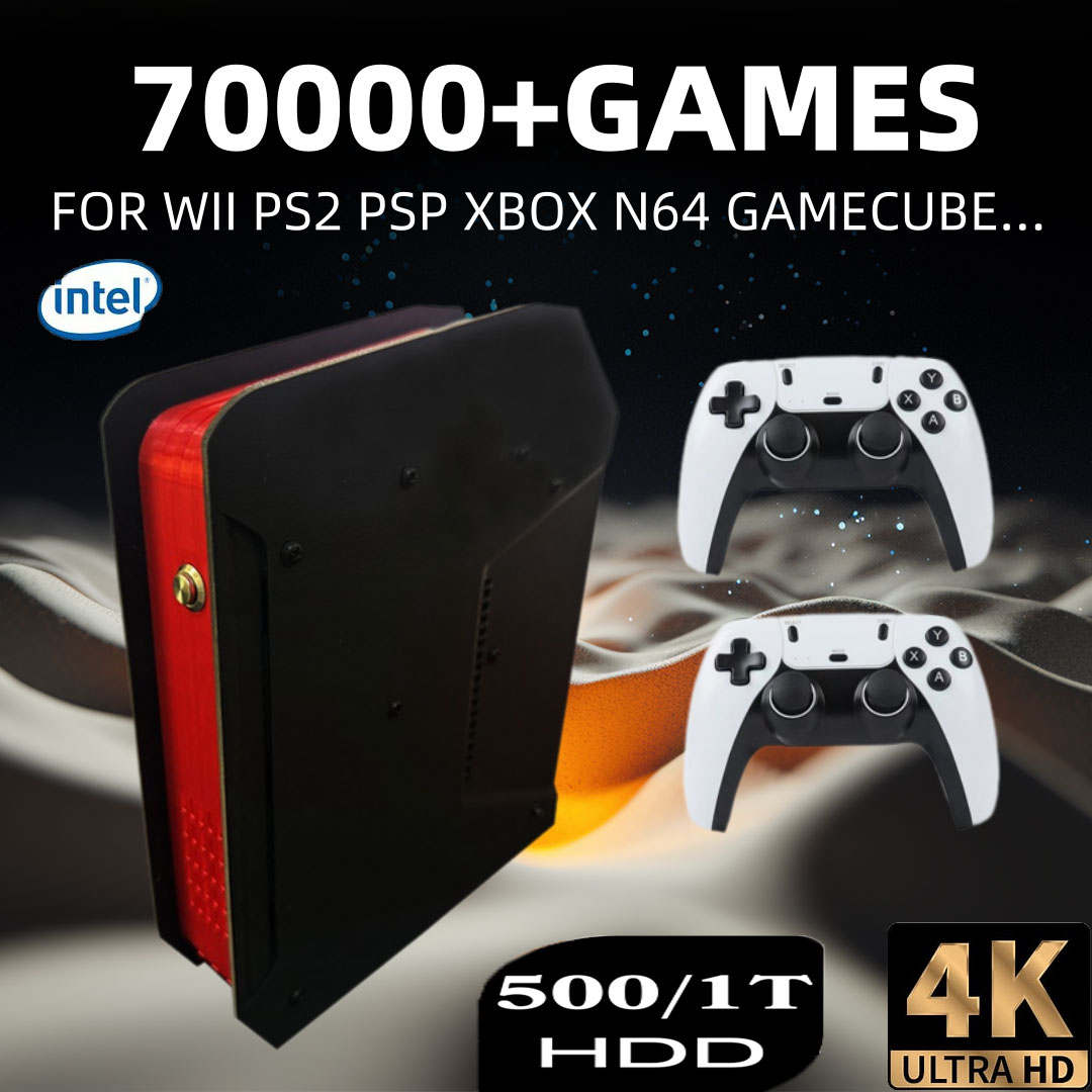 Retro Gaming Mini Pc - X4 Retro คอนโซลวิดีโอเกม 1T Dual-ระบบและ I3-3110M