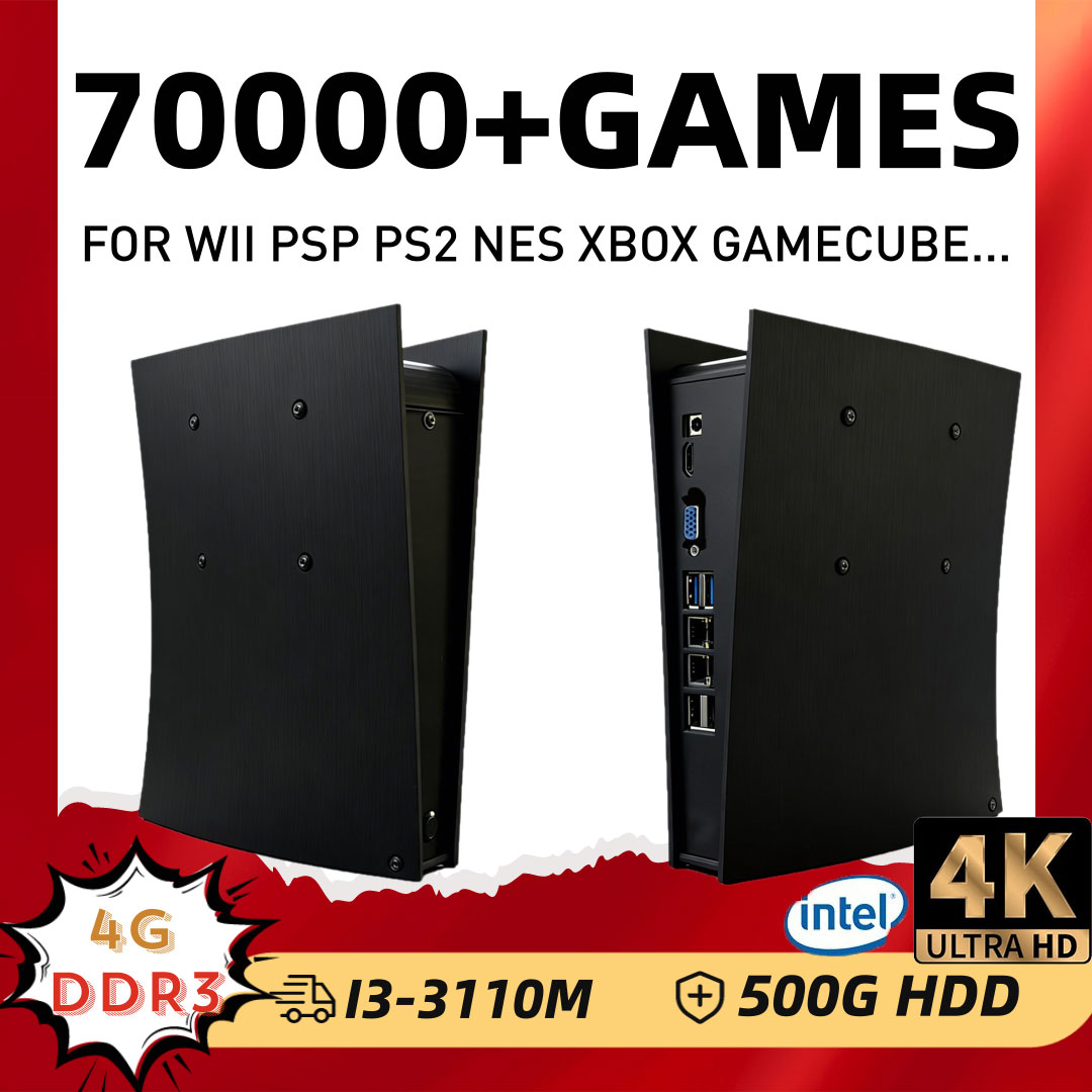 Retro Gaming Mini Pc - คอนโซลเกมย้อนยุค BS5 60+อีมูเลเตอร์ 500GB Batocera I3-3110M