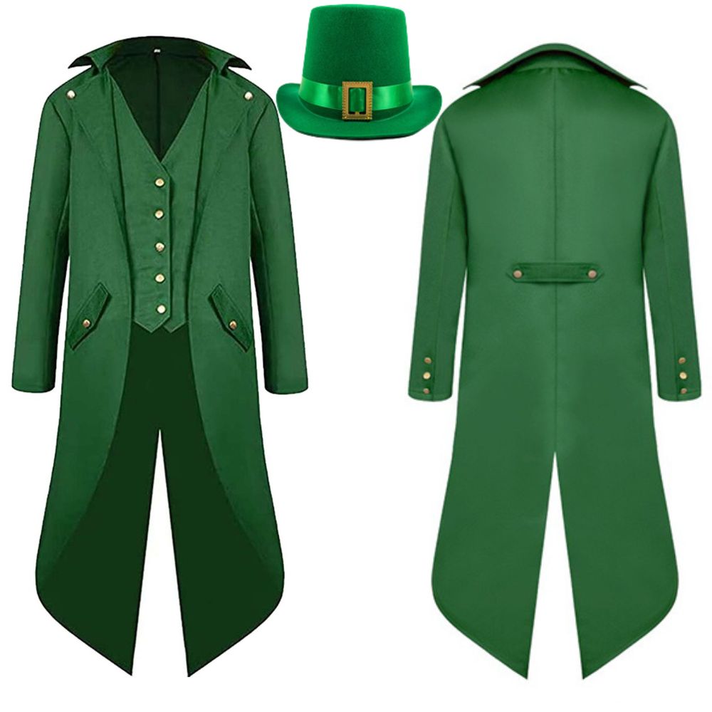 Retro Gaming Jacket - St Patrick's Day เครื่องแต่งกายสําหรับชาย Steampunk Retro
