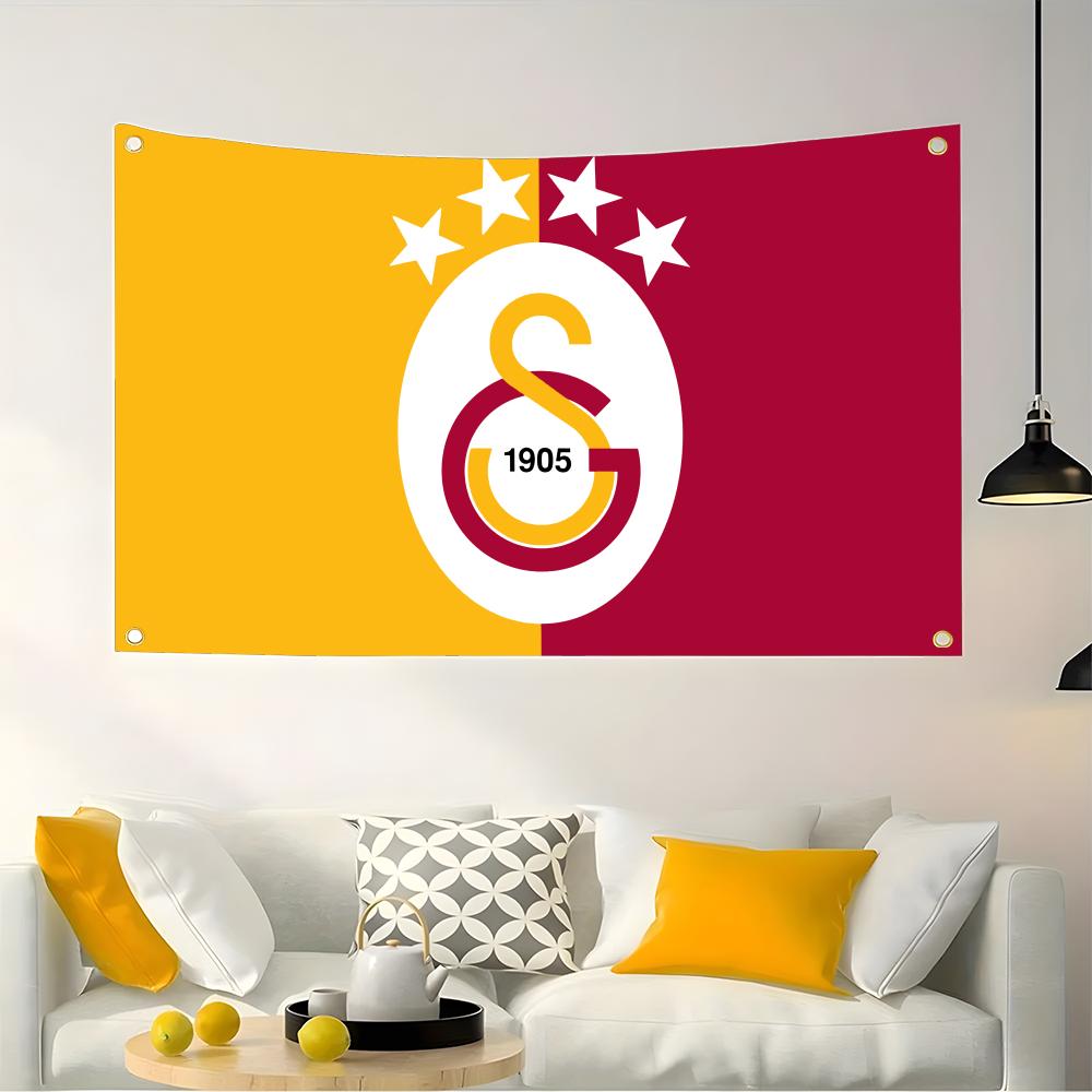 Retro Gaming Banner - ธงสโมสรฟุตบอล G-Galatasaray แบบย้อนยุค สำหรับแขวนผนังห้องนอน ห้องเล่นเกม ตกแต่งสวยงาม