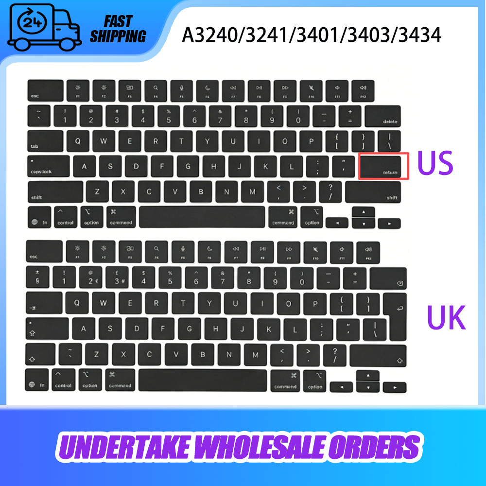 Retro Gaming Mac - A3240 A3241 A3401 A3403 A3434 ชุดปุ่มกดคีย์แคปใช้ได้กับแมคบุคโปร
