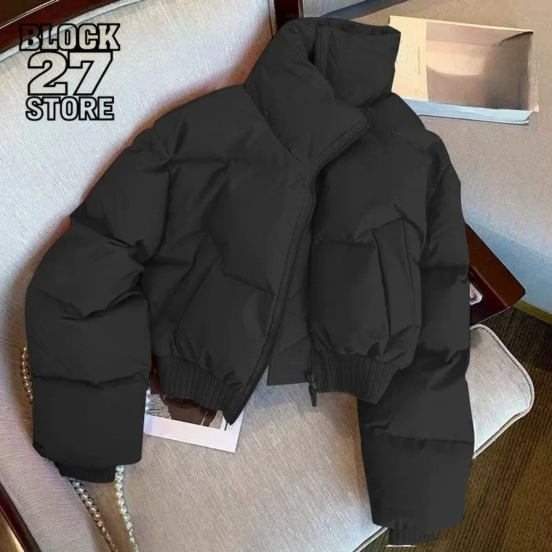 Retro Gaming Jacket - เสื้อแจ็คเก็ตผู้ชายฤดูหนาว คลาสสิก ทรงหลวม หนา บุผ้าฝ้าย เสื้อโค้ทกันหนาว