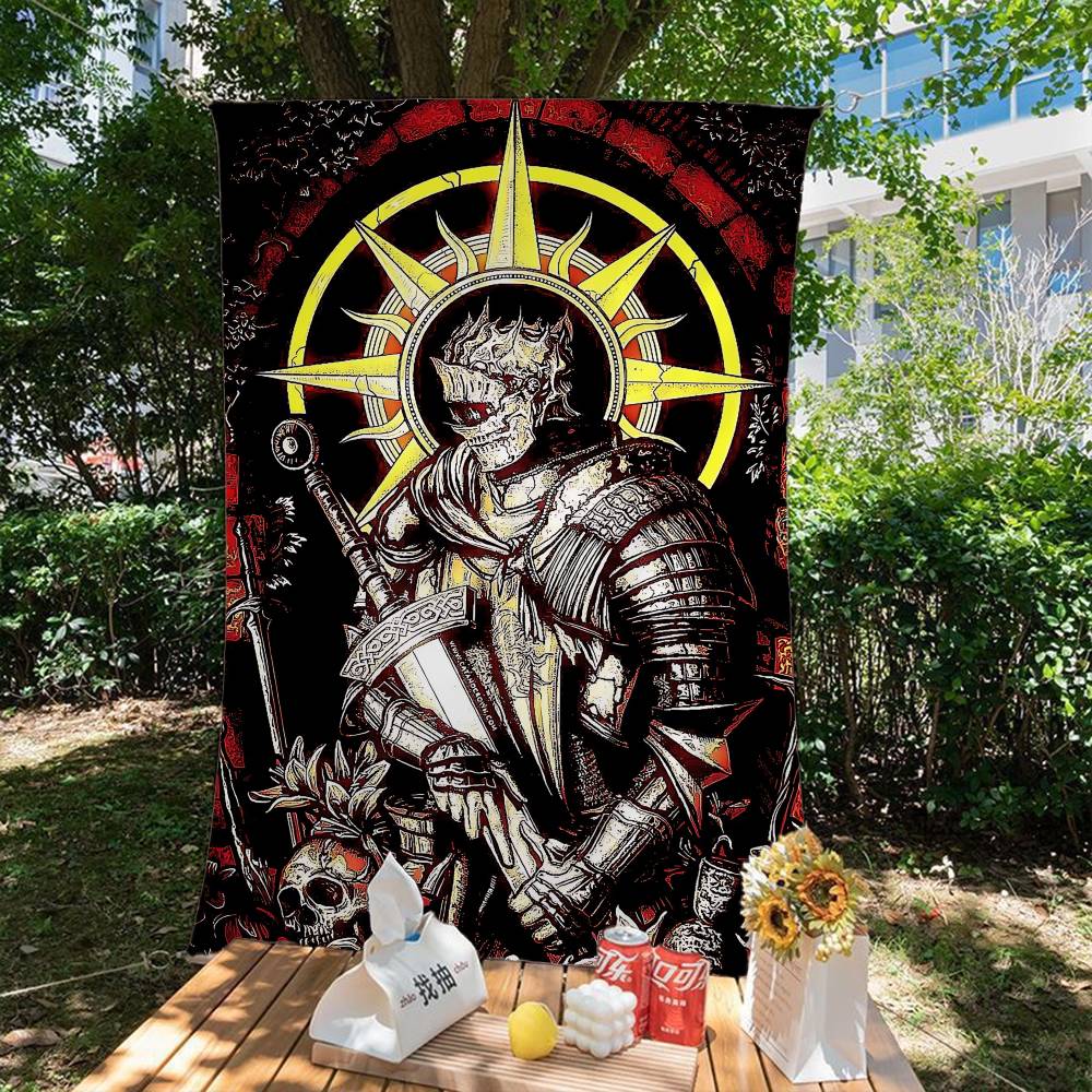 Retro Gaming Banner - 1 PC DARK SOULS GAME ย้อนยุคธงหลายตัวเลือกห้องนั่งเล่นสตูดิโอบูธตกแต่งภายในแบนเนอร์