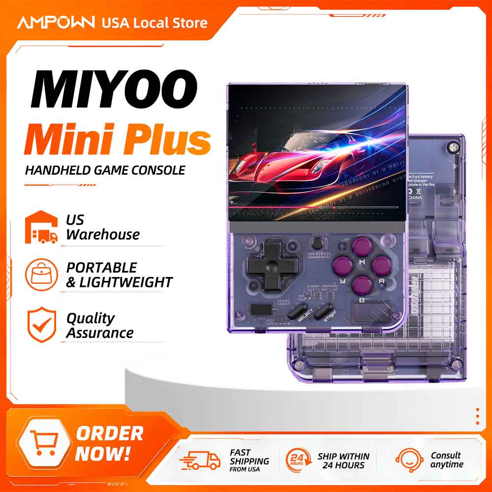 Retro Gaming Emulator - เครื่องเล่นเกมพกพา Miyoo Mini+ หน้าจอ OCA IPS