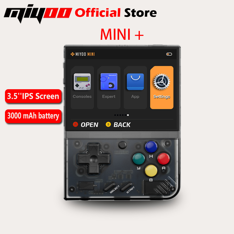 Retro Gaming Emulator - MIYOO Mini PlusแบบพกพาRetroคอนโซลเกมมือถือ3.5นิ้วIPS HDหน้าจอเด็กของขวัญระบบLinuxเกมคลาสสิกจําลอง