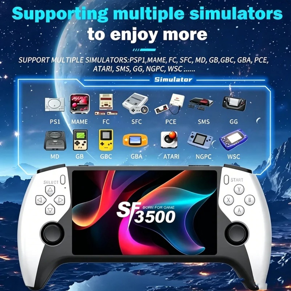 Retro Gaming Emulator - SF3500 เครื่องเล่นเกมพกพาขนาด 5 นิ้ว สำหรับ PS1