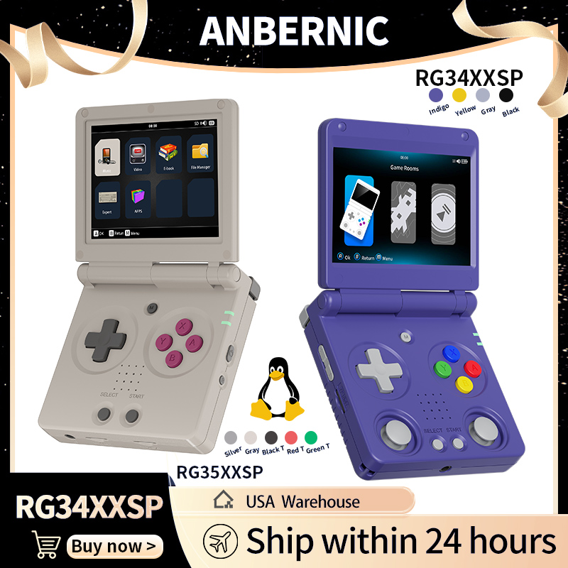 Anbernic RG34XXSP RG35XXSP Fli - Retro Gaming Arcade Console บทวิจารณ์และราคา