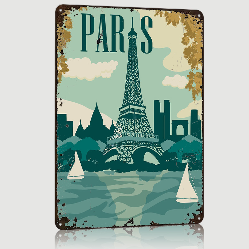 ป้ายโลหะวินเทจแบบกำหนดเองลายปา - Retro Gaming Paris บทวิจารณ์และราคา