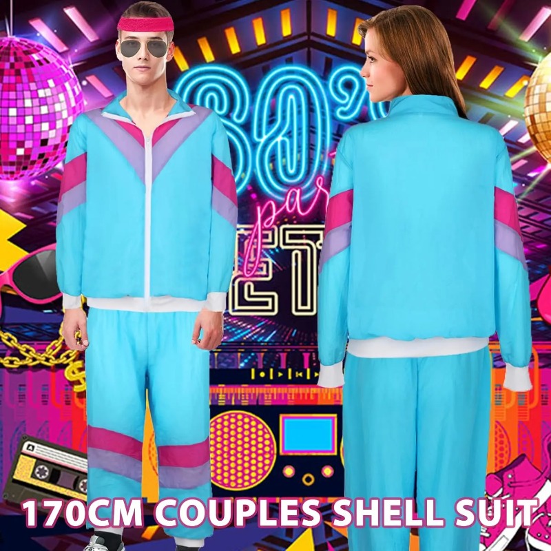 80s 90s ชุดแฟนซีเครื่องแต่งกาย - Retro Gaming Jacket บทวิจารณ์และราคา