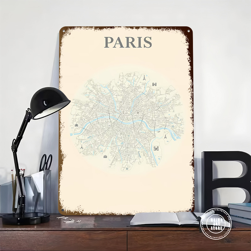โปสเตอร์แผนที่เมืองปารีส ป้ายโ - Retro Gaming Paris บทวิจารณ์และราคา