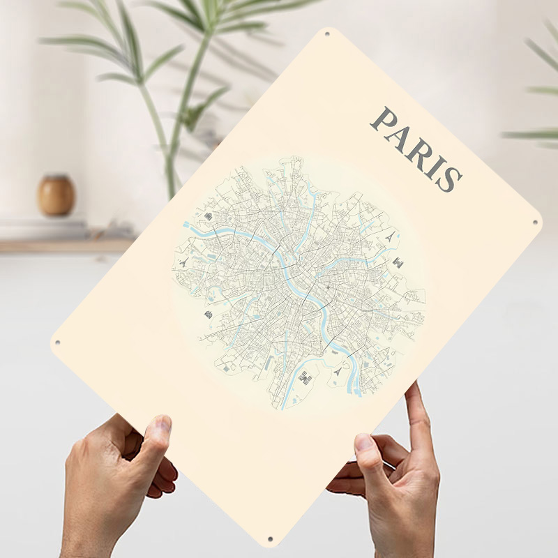โปสเตอร์แผนที่เมืองปารีส ป้ายโ - Retro Gaming Paris บทวิจารณ์และราคา