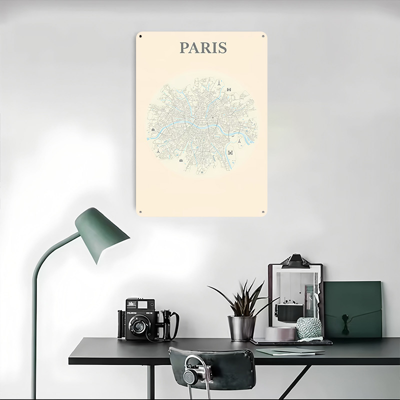 โปสเตอร์แผนที่เมืองปารีส ป้ายโ - Retro Gaming Paris บทวิจารณ์และราคา