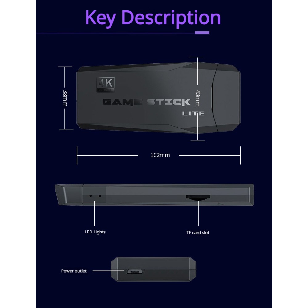 เครื่องเล่นเกมพกพา 4K Retro Ga - Retro Gaming Arcade Console บทวิจารณ์และราคา