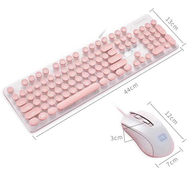 สีชมพู Retro คีย์บอร์ดและเมาส์ - Retro Gaming Mini Pc บทวิจารณ์และราคา