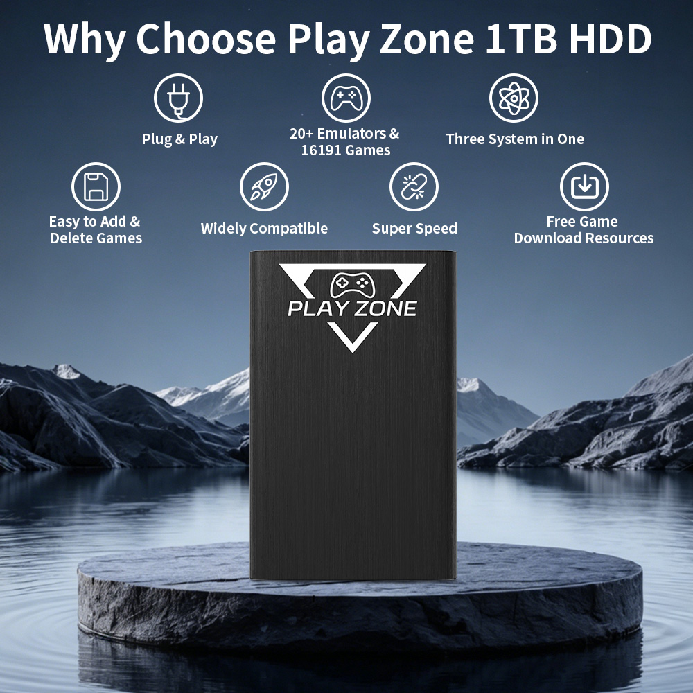 ฮาร์ดดิสก์พกพา Play Zone 1TB ส - Retro Gaming Emulator Pc บทวิจารณ์และราคา