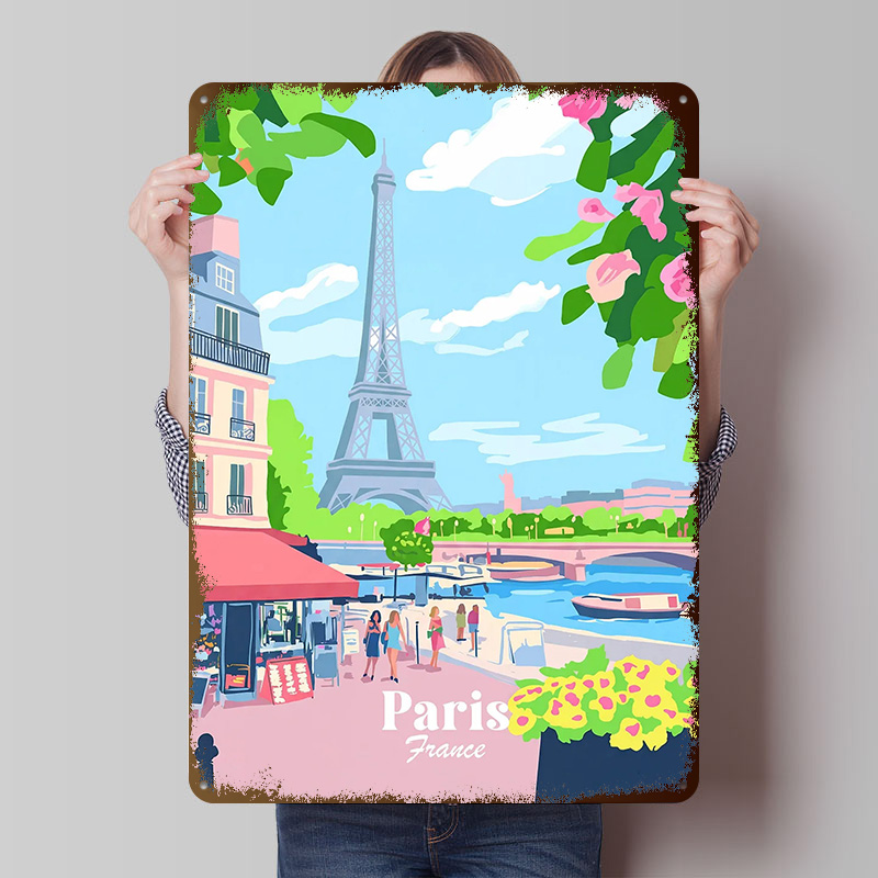 ป้ายโลหะวินเทจแบบกำหนดเองลายปา - Retro Gaming Paris บทวิจารณ์และราคา