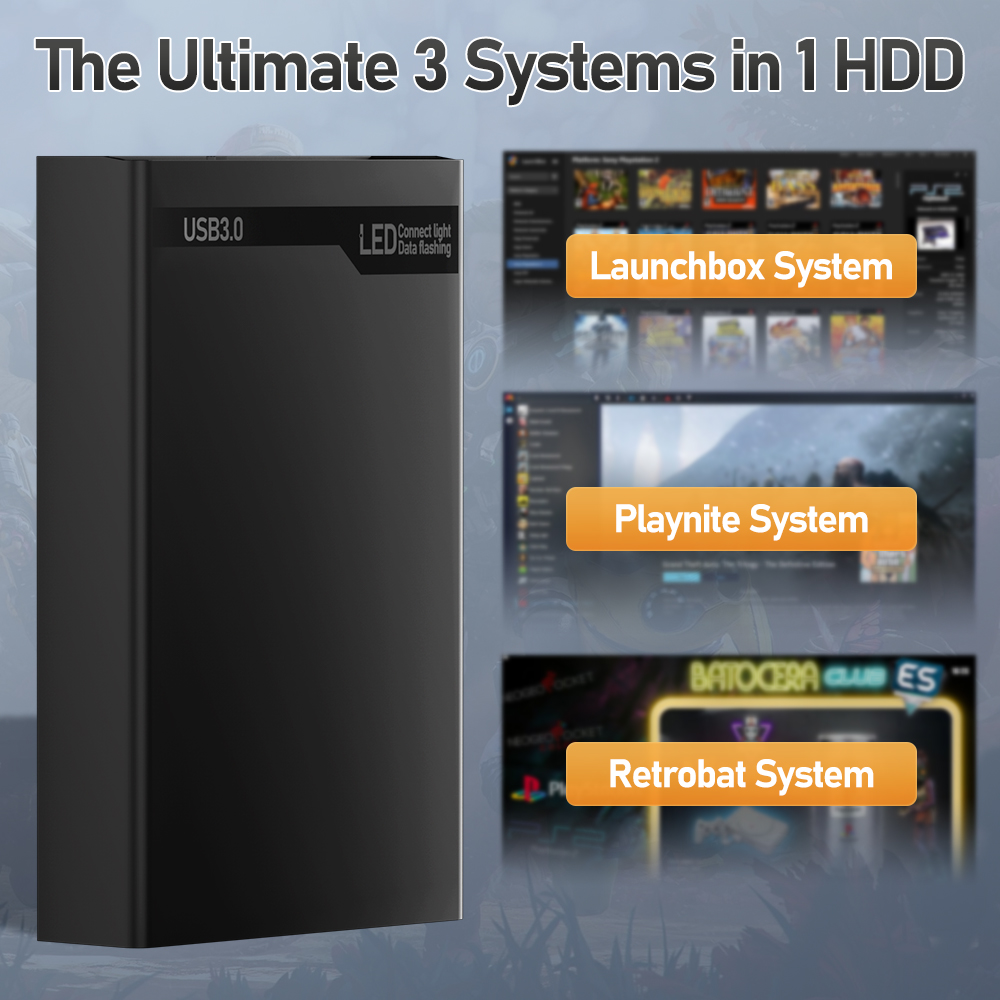 500G Retro Gaming HDD คอนโซลวิ - Retro Gaming Mini Pc บทวิจารณ์และราคา