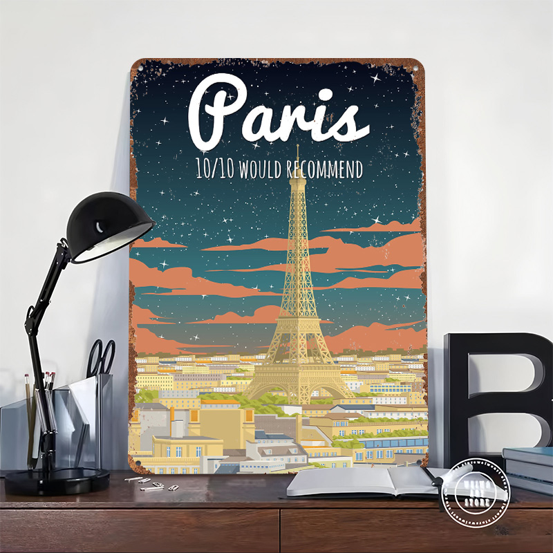 ป้ายโลหะวินเทจแบบกำหนดเองลายหอ - Retro Gaming Paris บทวิจารณ์และราคา