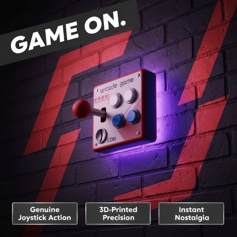 แผ่นสวิตช์ปุ่มเกมอาร์เคดสไตล์เ - Retro Gaming Gif บทวิจารณ์และราคา