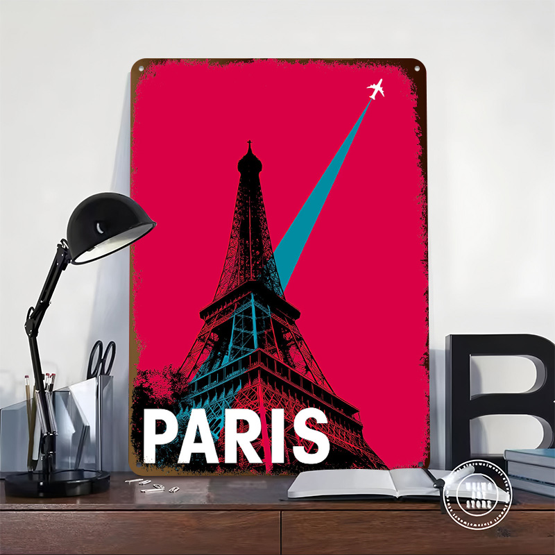 โปสเตอร์โลหะท่องเที่ยวหอไอเฟลป - Retro Gaming Paris บทวิจารณ์และราคา